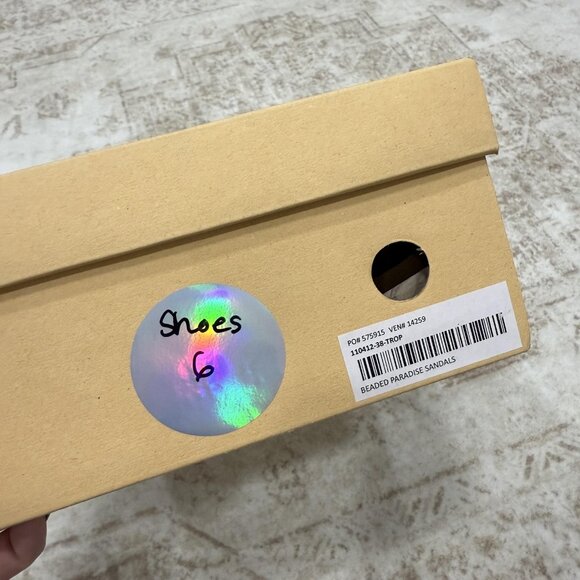 laidbacklondon Sandals Womens Size 7.5 Brown Lauri Flat Beaded Gladiator EU 38 - Picture 4 of 14